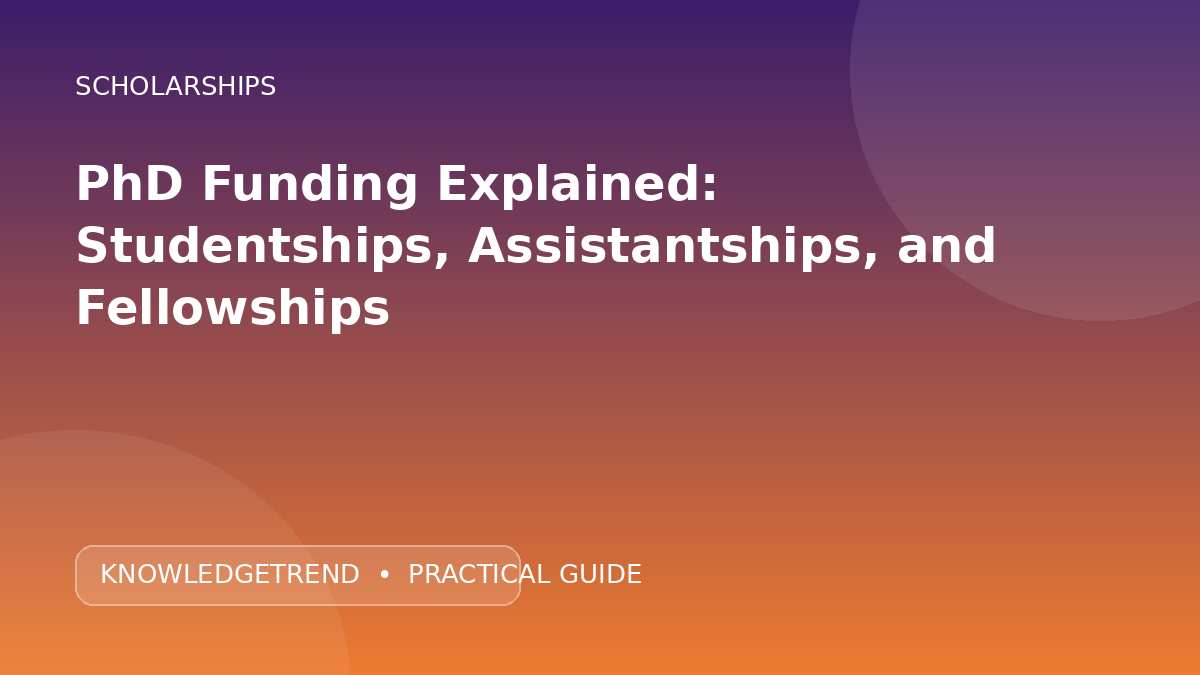 PhD Funding Explained: Studentships, Assistantships, and Fellowships