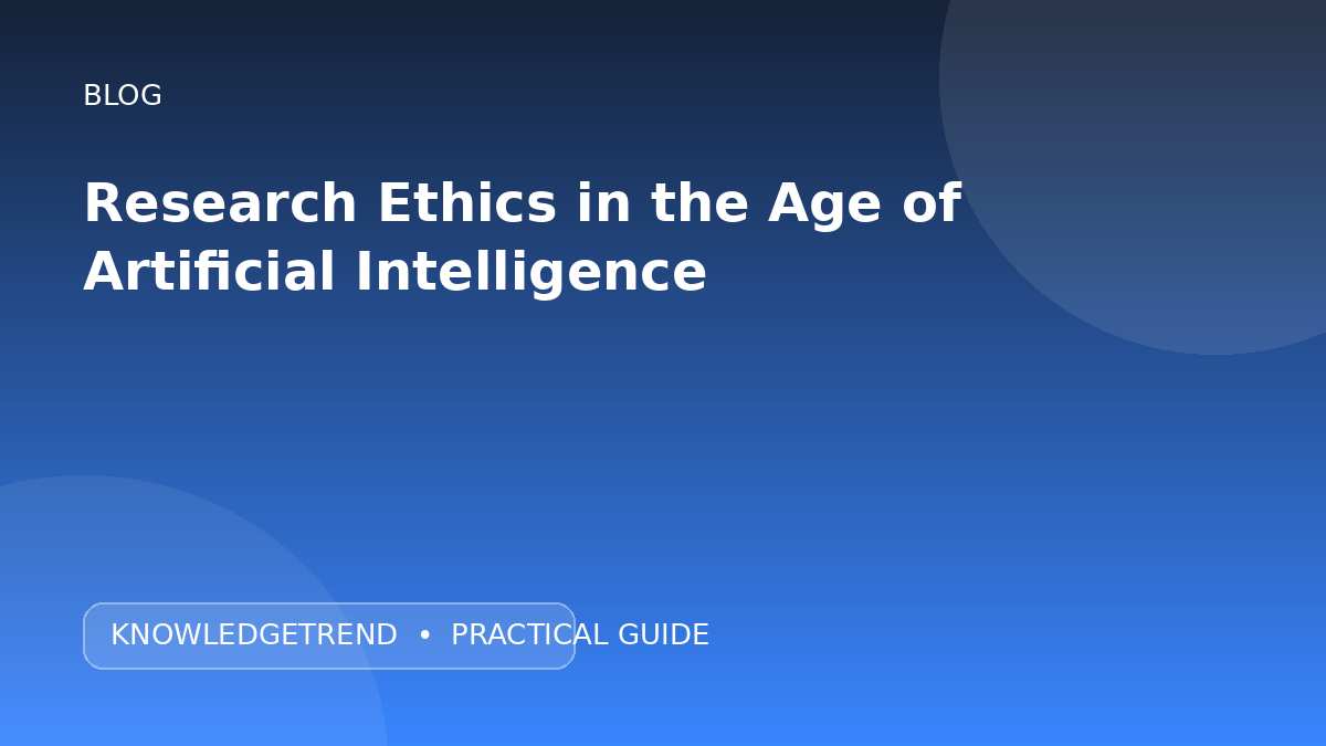 Research Ethics in the Age of Artificial Intelligence
